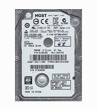 HGST 500GB 2.5Inch SATA Internal Hard Disk Drive (Pre-owned)