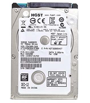 HGST Hitachi Travelstar 1 TB 5400 RPM 2.5 Inch Laptop Internal Hard Disk Drive (Pre-owned)