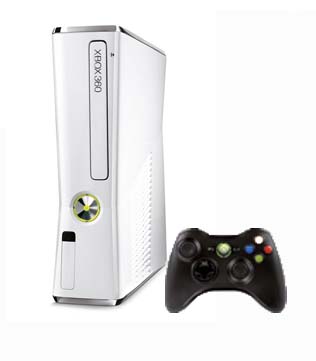 Microsoft Xbox 360 (S) Slim White 4 GB PAL Region With Black Controller (Repaired, Pre-owned)