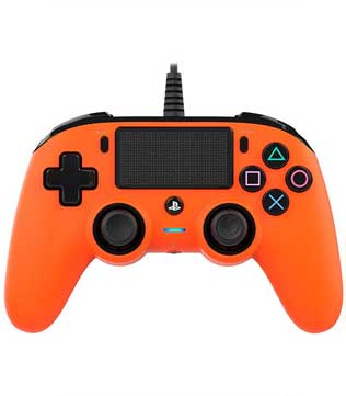Nacon Orange Wired Compact Controller (Compatible with PC) PS4 (Pre-owned)