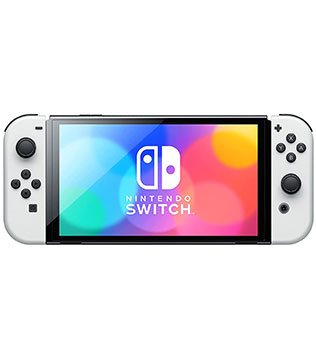 Nintendo Switch OLED Console 64GB White Joy Con (Scratches, Pre-owned)