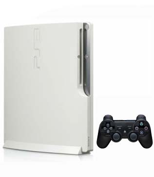 Sony PlayStation 3 160GB Slim White With Black Controller (Pre-owned)