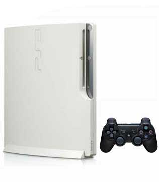 Sony PlayStation 3 320 GB Slim White With Black Controller (Repaired) (Pre-owned)