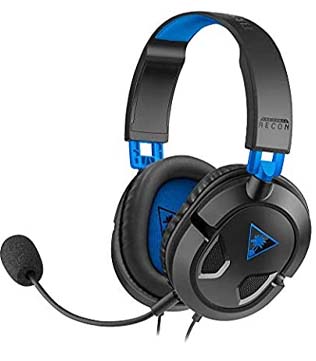 Turtle Beach Recon 50P Black & Blue Headset (PS5, PS4, Xbox Series XIS, Xbox One, Switch, PC, Mobile) (Pre-owned)