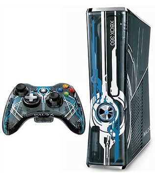 Microsoft Xbox 360 (S) Slim Halo 4 Limited Edition 320 GB Blue PAL Region (Pre-owned)