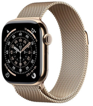 Apple Watch Series 11 (GPS & Cellular, 42mm) Gold Titanium Case with Gold Milanese Loop (Pre-owned)