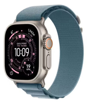 Apple Watch Ultra 3 GPS + Cellular 49mm Natural Titanium Case with Light Blue Alpine Loop (Pre-owned)