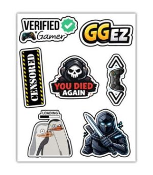 Gamer Vibes Sticker Pack (Set of 7)