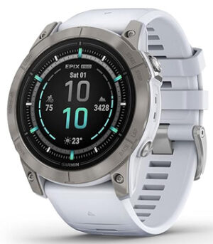Garmin Epix Pro Gen 2 Sapphire Edition 47mm Titanium with Whitestone Band (Pre-owned)